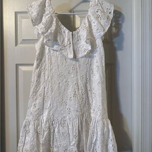 Rebecca Taylor Elegant White Eyelet Dress